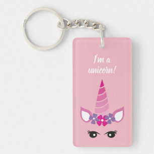 Porte-clefs Unicorne rose