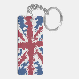 Porte-clefs Union Jack Liquid Art