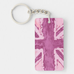 Porte-clefs Union Jack Peint Royaume-Uni Art Plum