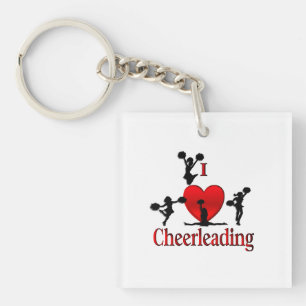 Porte-clefs Unique I Heart Cheerleading