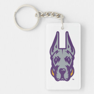 Porte-clefs Université d'Albany Chef de la mascotte Great Dane