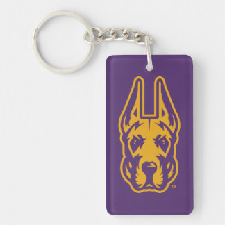 Porte-clefs Université d'Albany Chef de la mascotte Great Dane