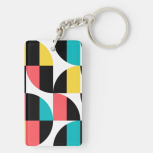 Porte-clefs Urbain, tendance, coloré, motif graphique moderne