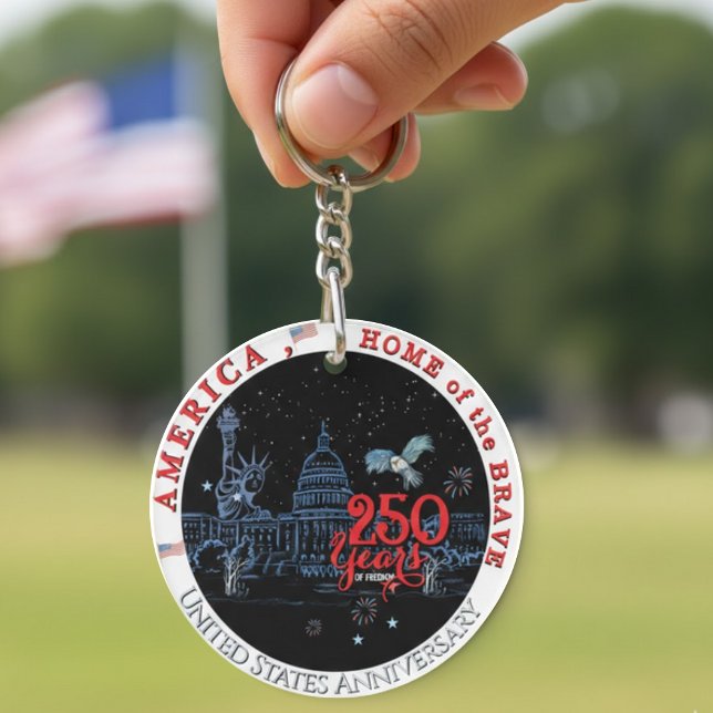 Porte-clefs US 250 America Home of the Brave | Monuments (US 250 America Home of the Brave  Monuments Keychain)
