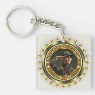 Porte-clefs USA 250e anniversaire I Patriotique 1776-2026