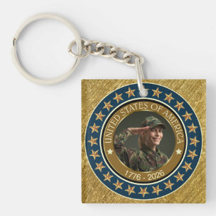 Porte-clefs USA 250e anniversaire I Patriotique 1776-2026