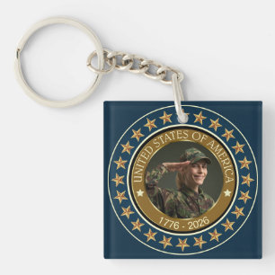 Porte-clefs USA 250e anniversaire I Patriotique 1776-2026