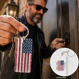 Porte-clefs USA Anniversaire Amérique 1776 à 2026 Drapeau Patr