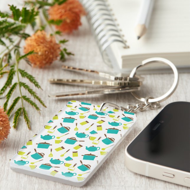 Porte-clefs Ustensiles de cuisine, ustensiles de cuisson, couv (Devant droit)