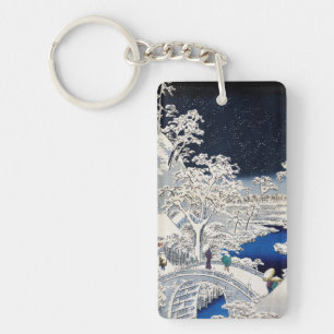 Porte-clefs Utagawa Hiroshige - Pont des tambours à Meguro
