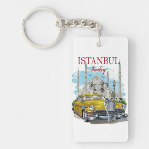 Porte-clefs vacances de voyage rétro vintage Istanbul Turquie