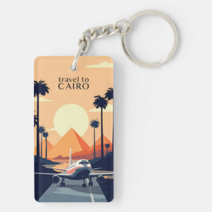 Porte-clefs vacances de voyage rétro vintage Le Caire égypte