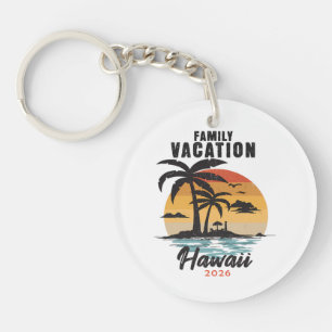 Porte-clefs Vacances en famille Hawaii 2026 Tropical