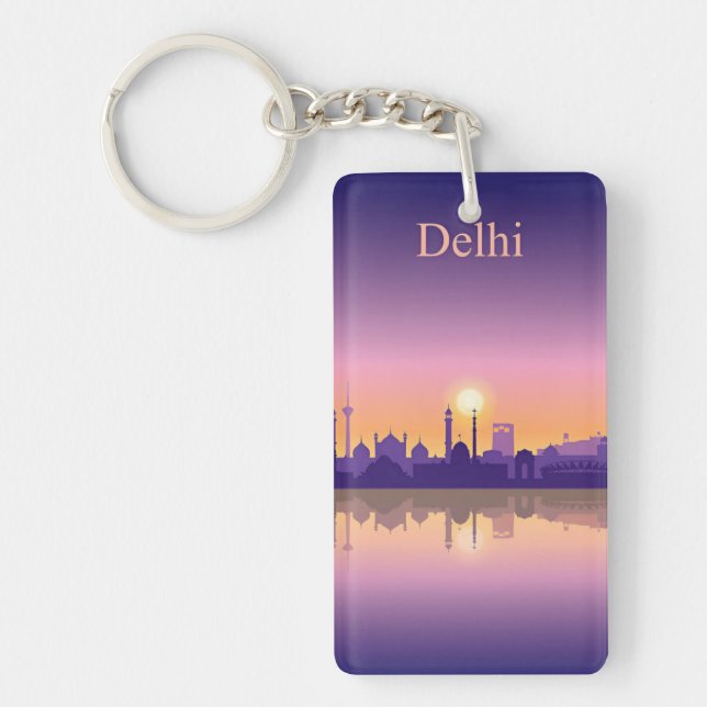 Porte-clefs vacances retro vintage INDE Delhi (Devant)