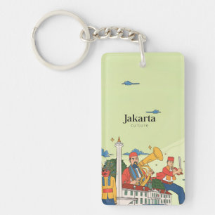 Porte-clefs vacances retro vintage Jakarta Indonésie