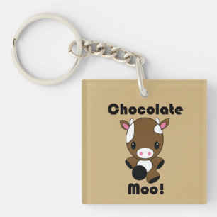 Porte-clefs Vache à MOO Kawaii de chocolat