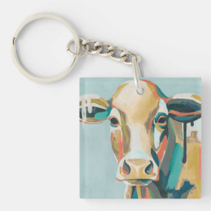 Porte-clefs Vache colorée