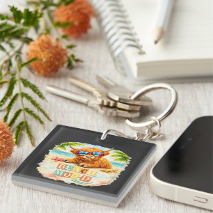 Porte-clefs Vache des Highlands Humeur de plage