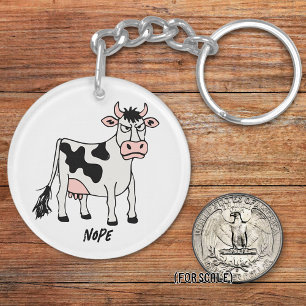 Porte-clefs Vache en colère Dessin Sac à Phrase Sarcastique Ch