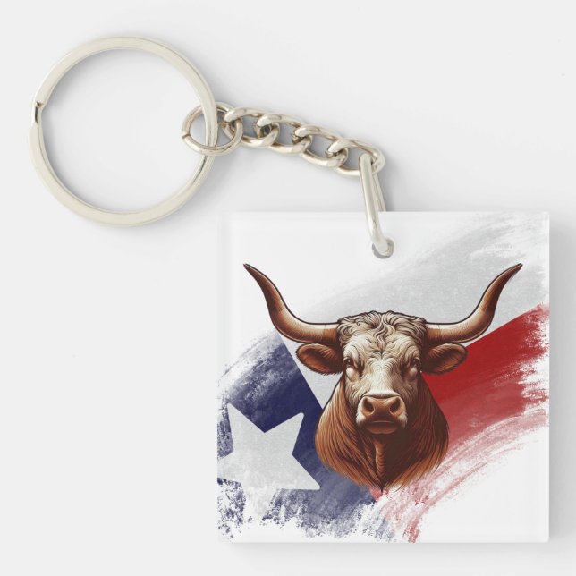 Porte-clefs Vache longhorne du Texas (Devant)