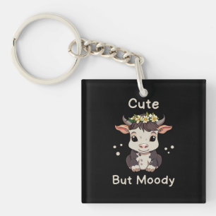 Porte-clefs Vachette de ferme mignonne mais lunatique pour les