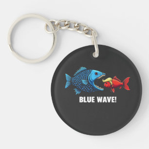 Porte-clefs Vague bleue Kamala Harris Walz Élection de poisson