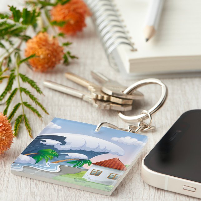 Porte-clefs Vague du tsunami (Créateur téléchargé)