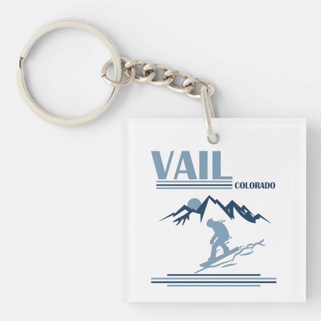 Porte-clefs Vail Colorado snowboard (Devant)