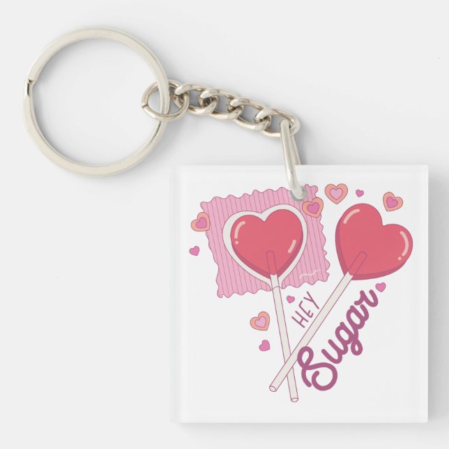Porte-clefs Valentine Hey Sugar (Devant)