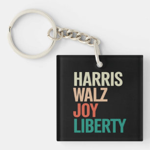 Porte-clefs Valse Rétro Harris Waltz 2024 Harris Walz Joie Lib