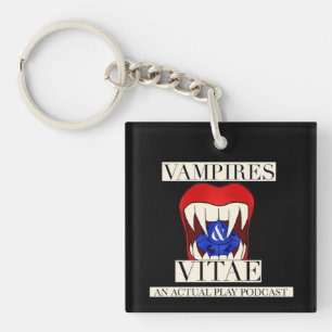 Porte-clefs Vampires et vin vont bien ensemble
