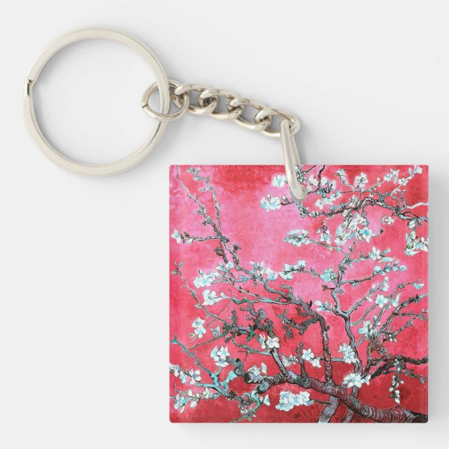 Porte-clefs Van Gogh Almond Blossoms Rouge bleu (Devant)