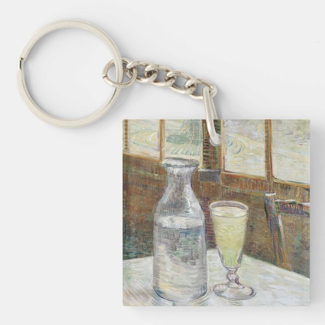 Porte-clefs Van Gogh Classique Café Parisien Absinthe Art (Devant)