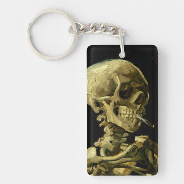 Porte-clefs Van Gogh Fumer du squelette (Devant)