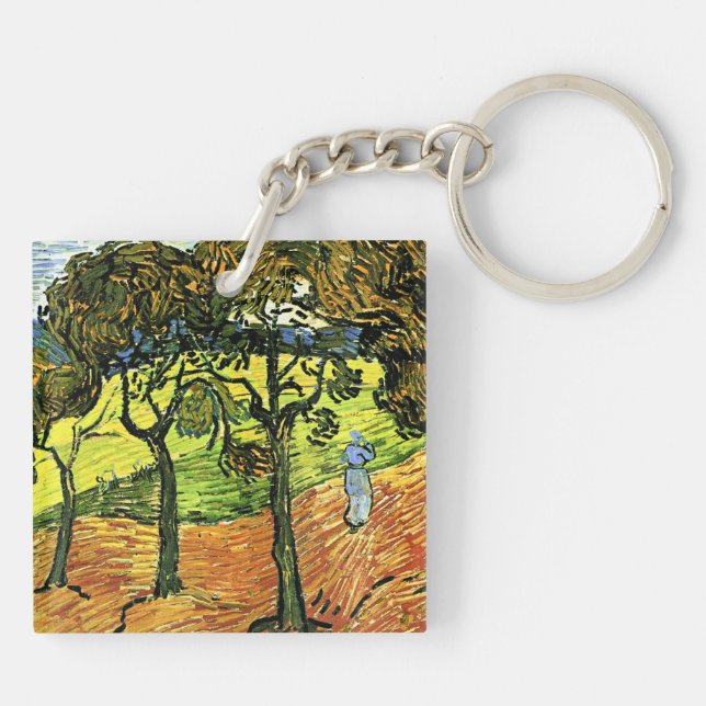 Porte-clefs Van Gogh - Paysage avec arbres et figures (Dos)
