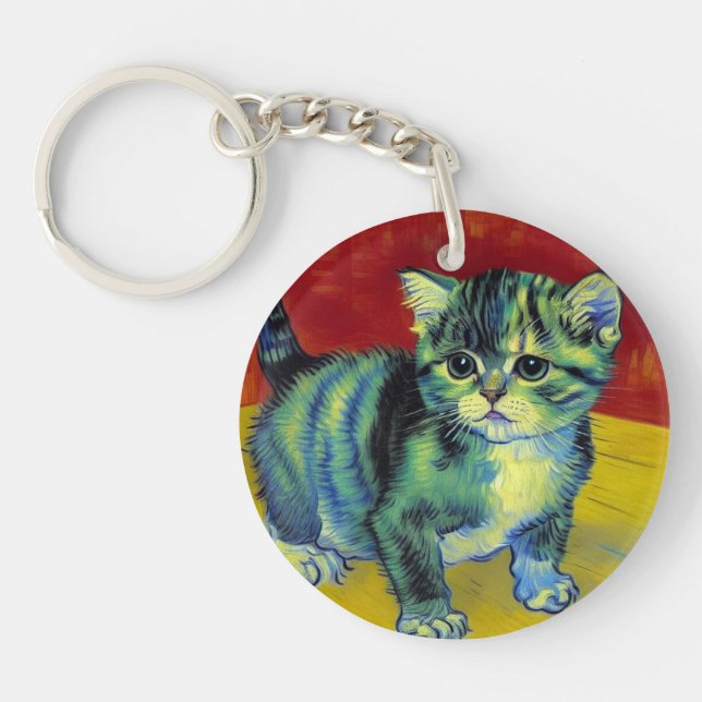 Porte-clefs Van Gogh Tabby Cat (Devant)