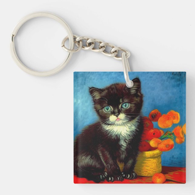Porte-clefs Van Gogh Tuxedo Cat (Devant)