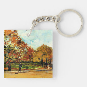 Porte-clefs Van Gogh - Vue d'un parc à Paris