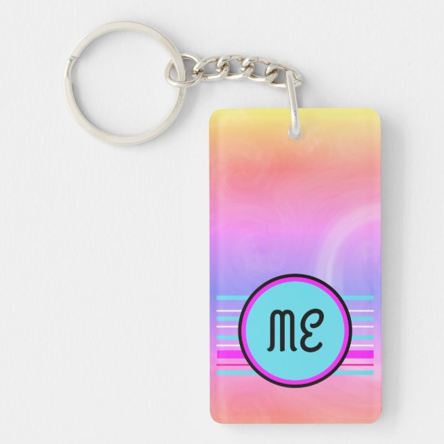 Porte-clefs Vaporwave a personnalisé (Devant)