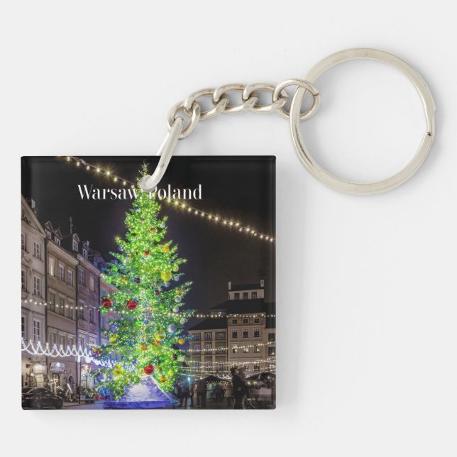 Porte-clefs Varsovie, Pologne Fête de Noël (Dos)