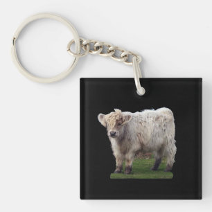 Porte-clefs Veau de Highland Bébé Vache Meugle Animal de Ferme