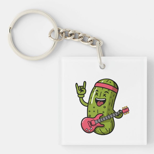 Porte-clefs Vedette du Rock Cornichon (Devant)