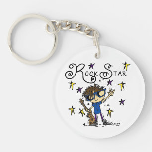 Porte-clefs Vedette du rock de brune