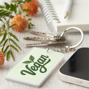 Porte-clefs Vegan vert