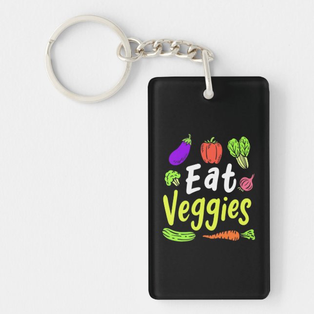 Porte-clefs Végétarien Manger Légumes (Devant)