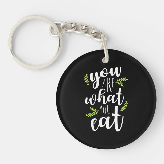 Porte-clefs Végétarien Vous êtes ce que vous mangez (Devant)