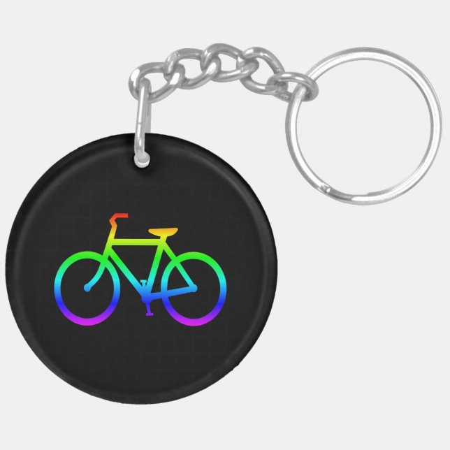 Porte-clefs Vélo arc-en-ciel lumineux (Dos gauche)