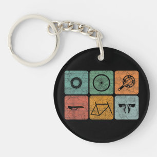 Porte-clefs Vélo Cyclisme Vintage Pièces de vélo Cadeaux cycli
