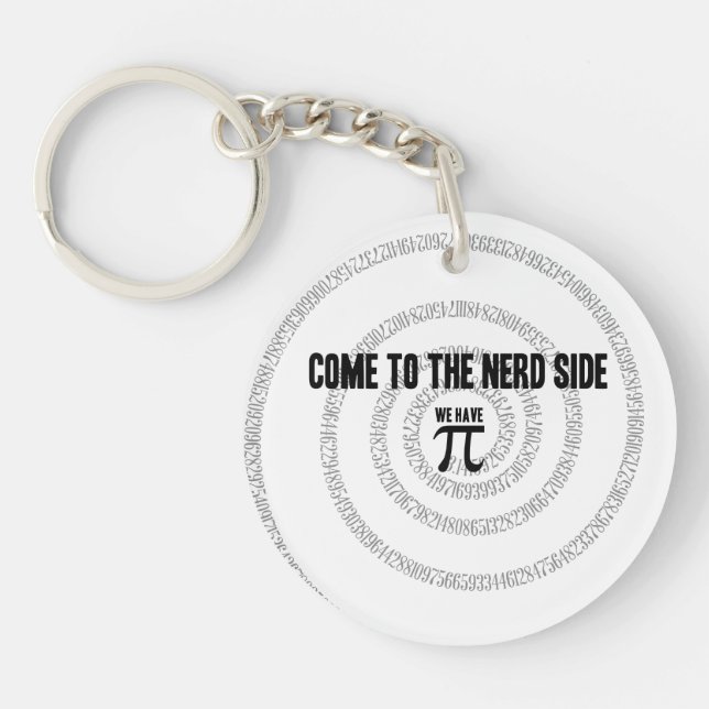 Porte-clefs Venez au côté nerd pour le style de typographie de (Devant)