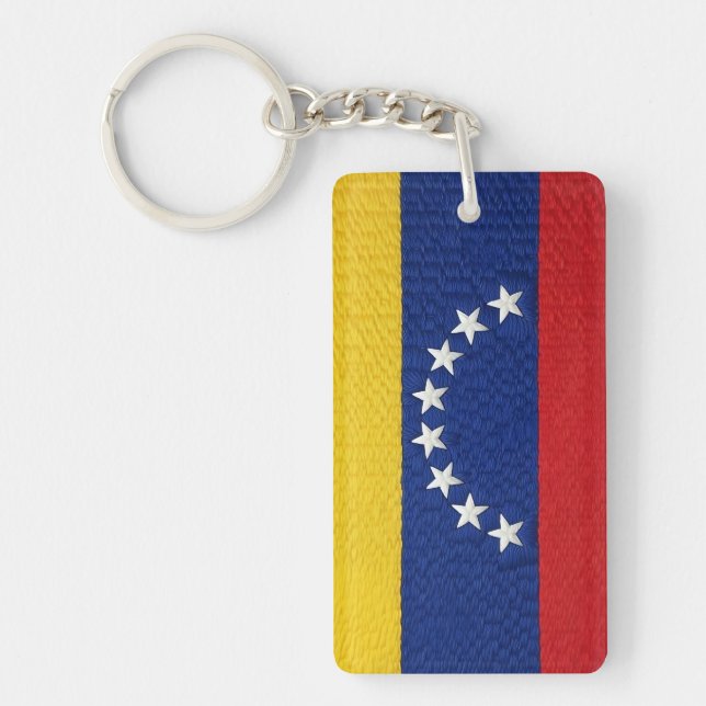 Porte-clefs Venezuelan flag embroidery style design (Devant)